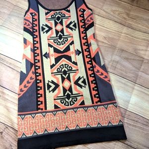 Women's flying tomato Aztec medium sweater dress short length great condition